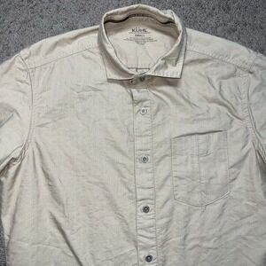 Kuhl Born In The Mountains-Short Sleeve Button Up Shirt Men's S Tan EUC
